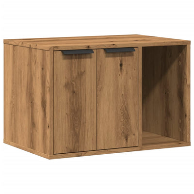 Cat Litter Box Enclosure Artisian Oak 60x40x40 cm Engineered Wood