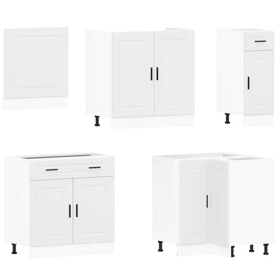 11 Piece Kitchen Cabinet Set Porto White Engineered Wood
