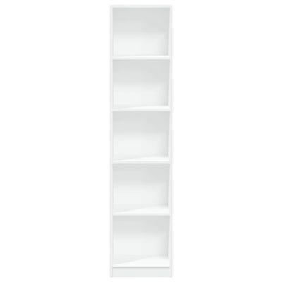 Bookcase White 40x24x176 cm Engineered Wood