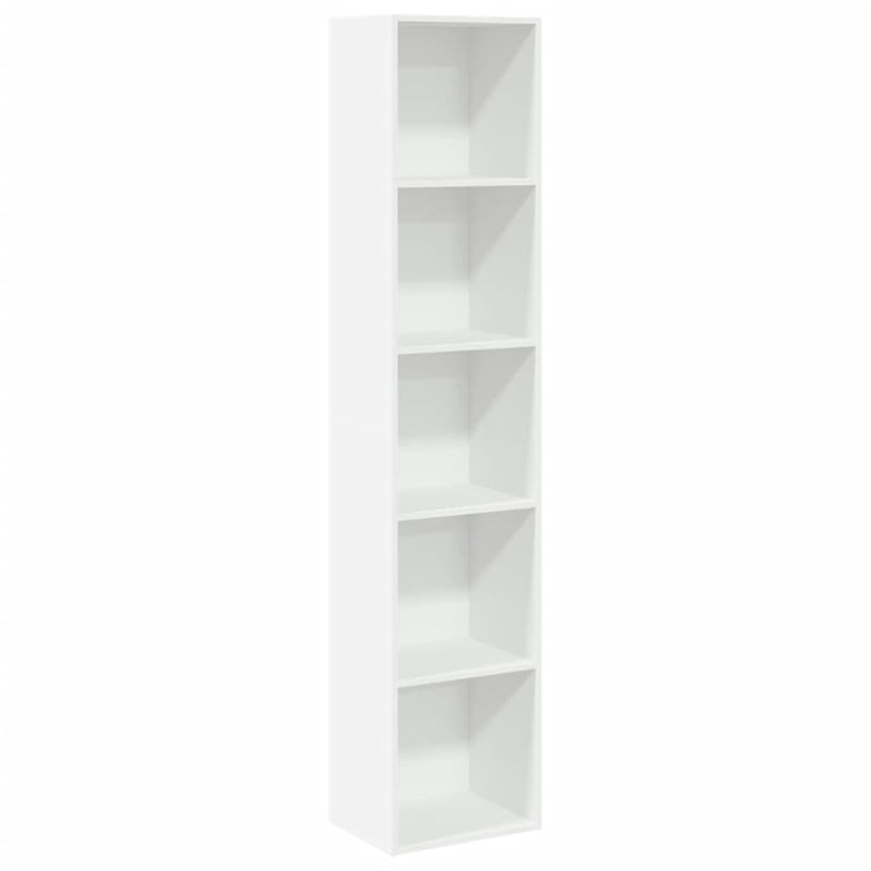 Bookcase White 40x30x189 cm Engineered Wood