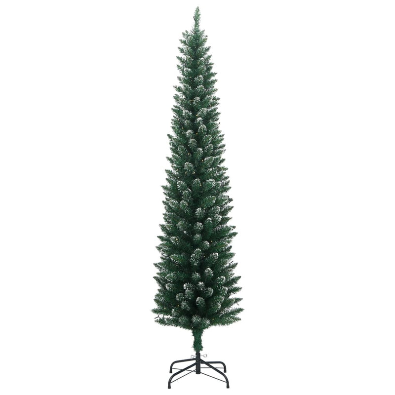 Artificial Slim Christmas Tree 300 LEDs 180 cm