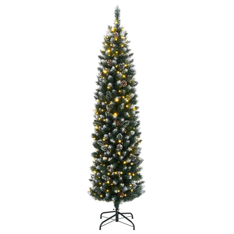 Artificial Slim Christmas Tree 150 LEDs 150 cm