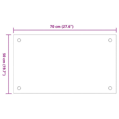 Kitchen Backsplashes 2 pcs Black 70x50 cm Tempered Glass