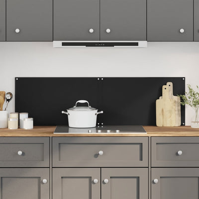 Kitchen Backsplashes 2 pcs Black 70x50 cm Tempered Glass