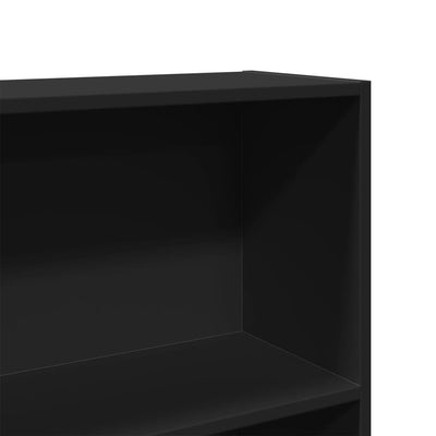 Book Cabinet Black 80x30x189 cm Engineered Wood