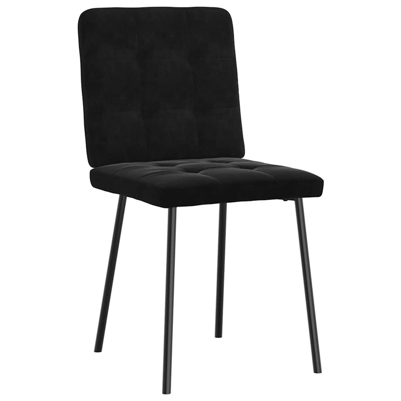 Dining Chairs 4 pcs Black Velvet