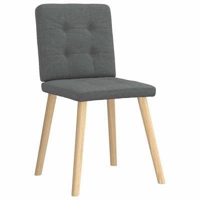 Dining Chairs 4 pcs Dark Grey Fabric