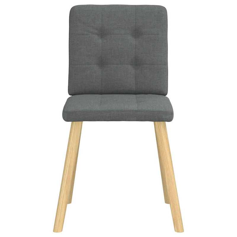 Dining Chairs 4 pcs Dark Grey Fabric