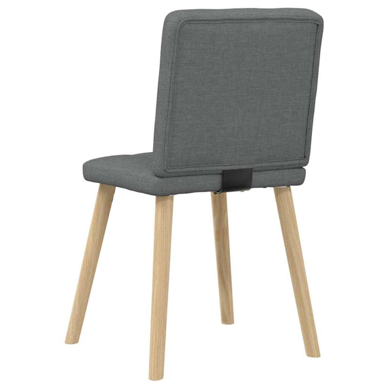 Dining Chairs 4 pcs Dark Grey Fabric