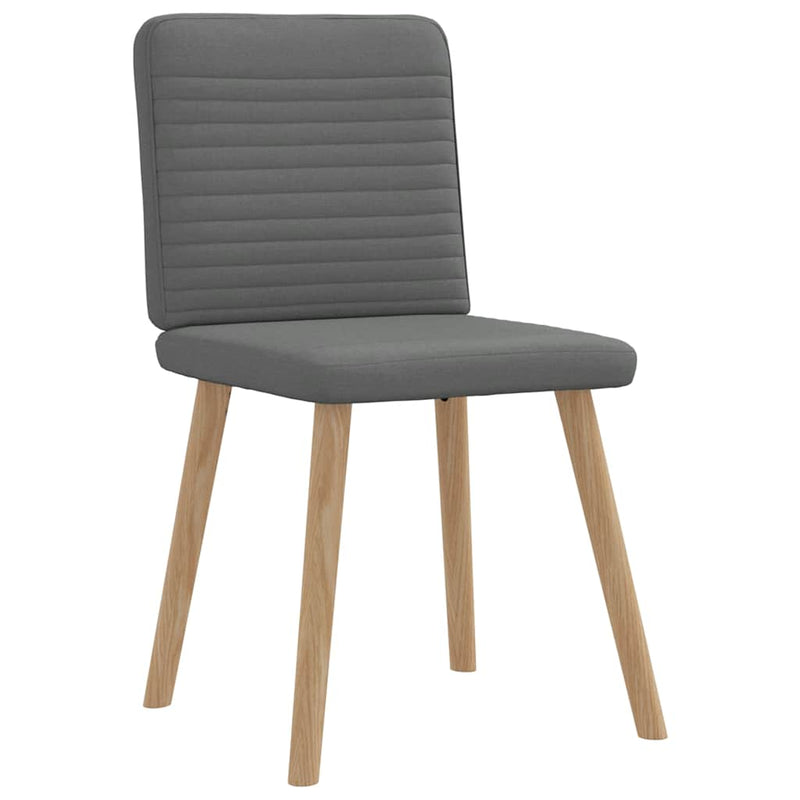 Dining Chairs 4 pcs Dark Grey Fabric