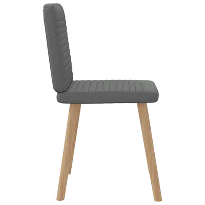 Dining Chairs 4 pcs Dark Grey Fabric