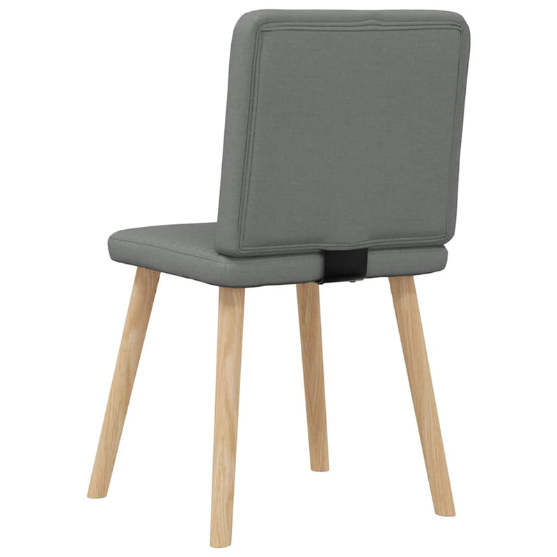 Dining Chairs 4 pcs Dark Grey Fabric