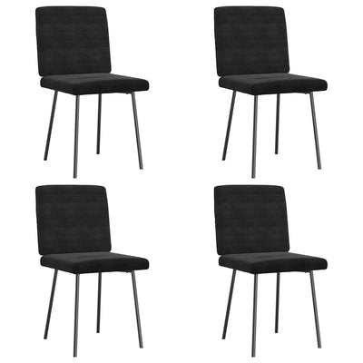 Dining Chairs 4 pcs Black Velvet