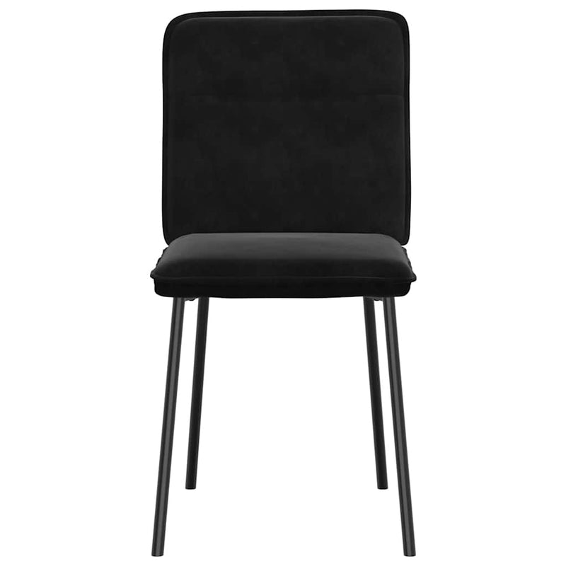 Dining Chairs 4 pcs Black Velvet