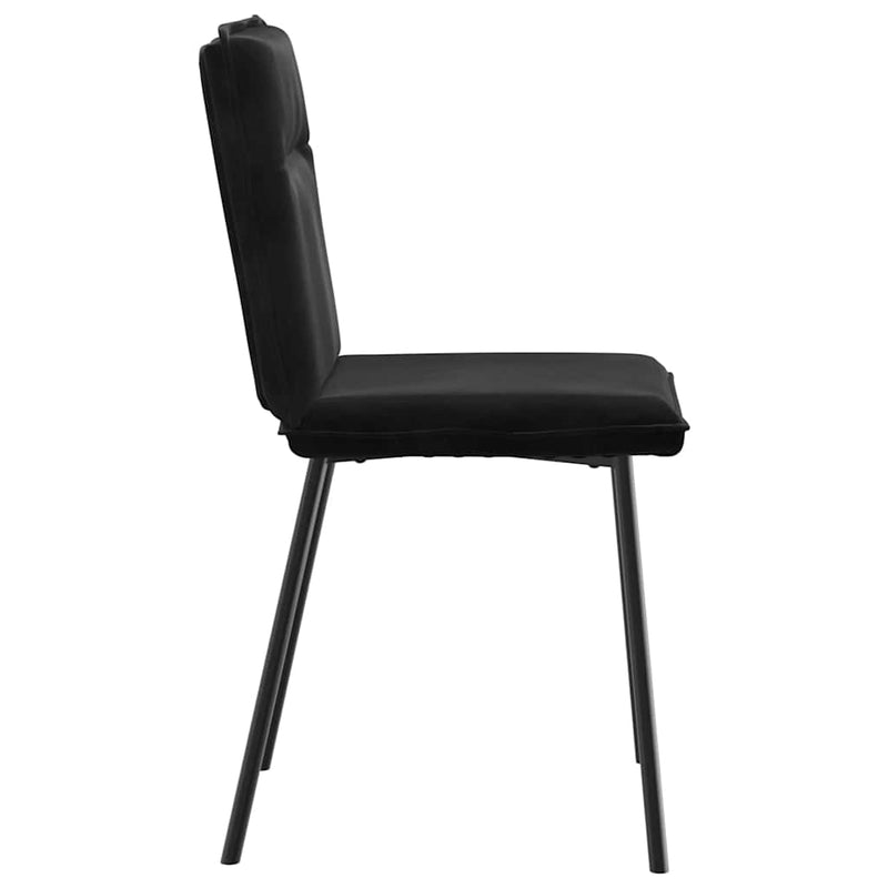 Dining Chairs 4 pcs Black Velvet