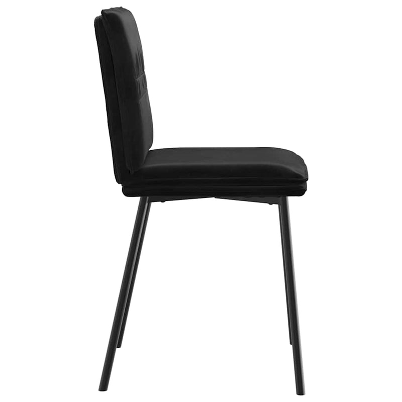 Dining Chairs 4 pcs Black Velvet