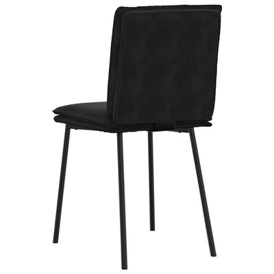 Dining Chairs 4 pcs Black Velvet