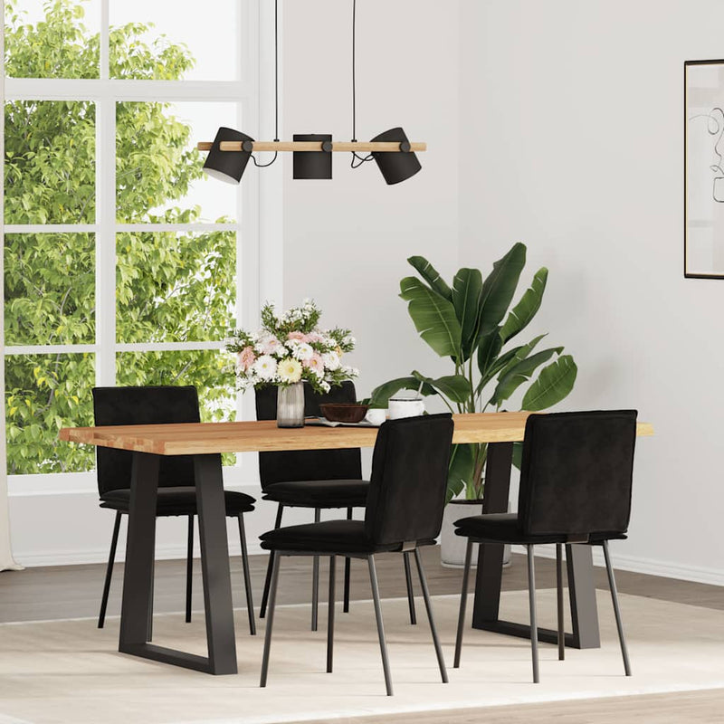 Dining Chairs 4 pcs Black Velvet