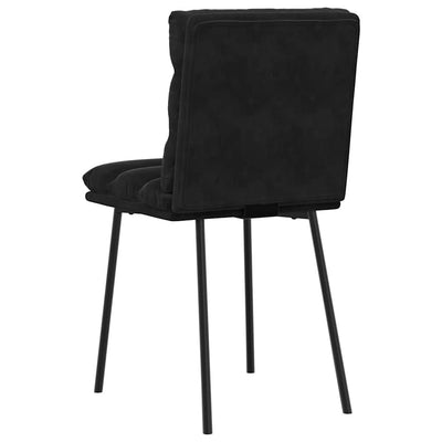 Dining Chairs 4 pcs Black Velvet