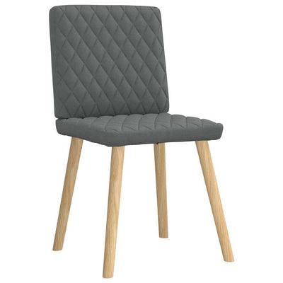 Dining Chairs 6 pcs Dark Grey Fabric