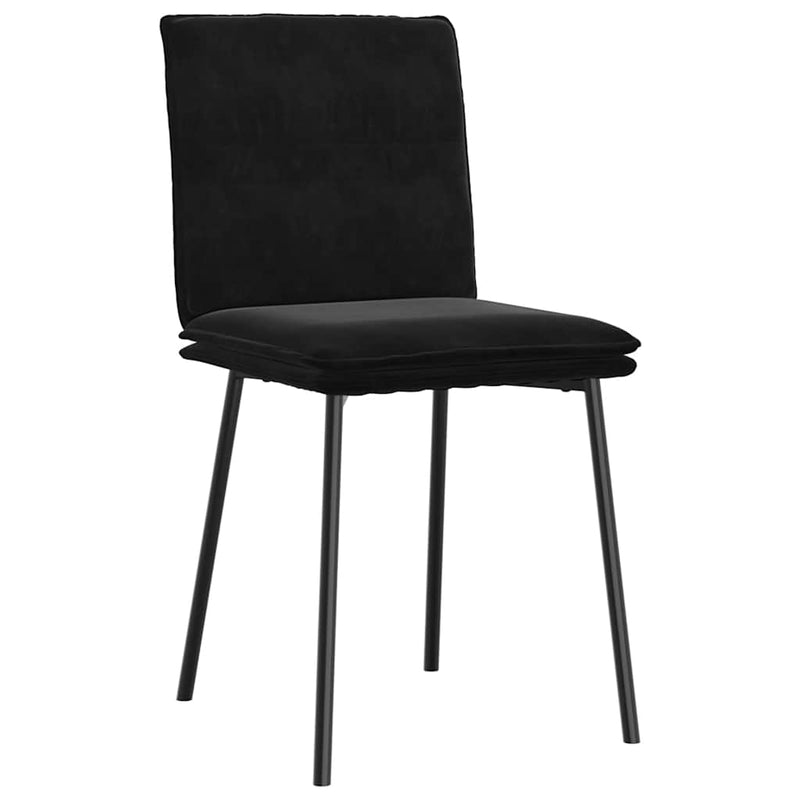 Dining Chairs 6 pcs Black Velvet