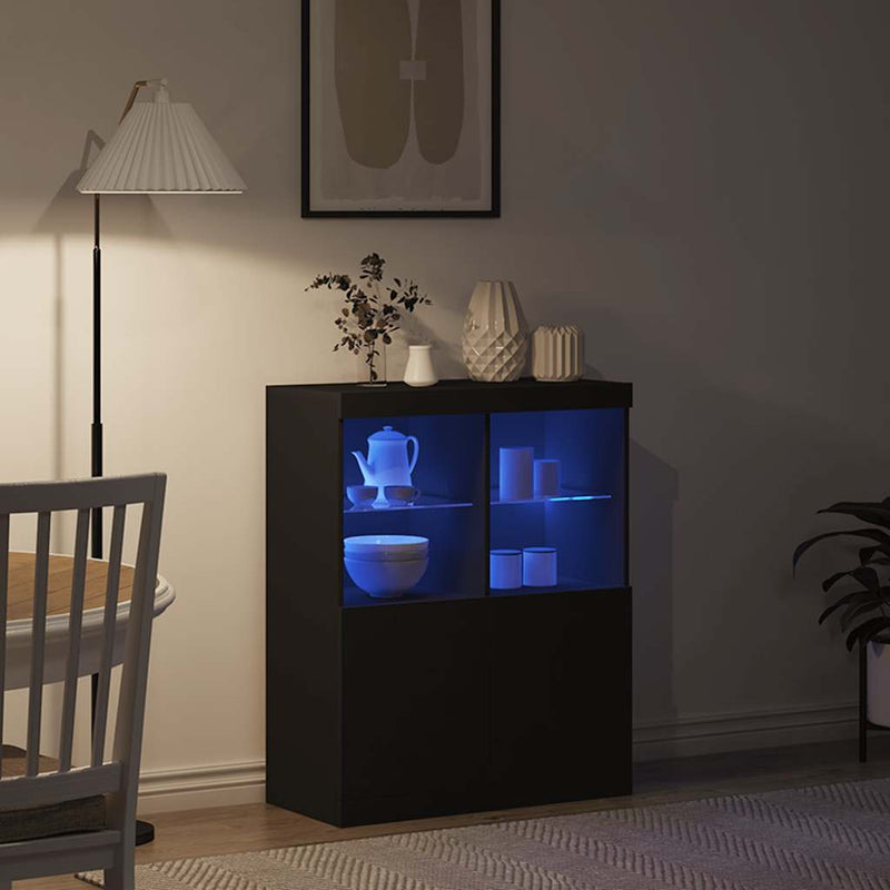 Sideboard Black 81x37x100 cm Engineered Wood