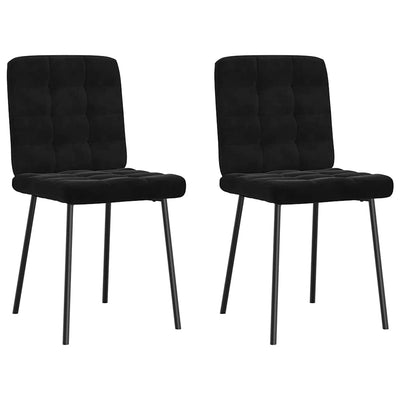 Dining Chairs 2 pcs Black Velvet