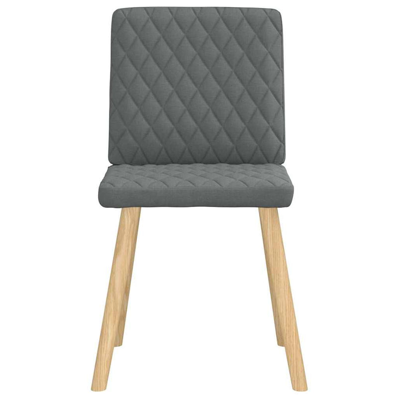 Dining Chairs 2 pcs Dark Grey Fabric