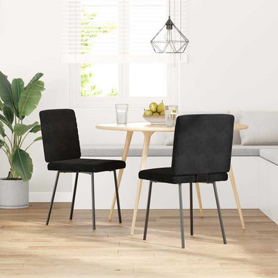 Dining Chairs 2 pcs Black Velvet