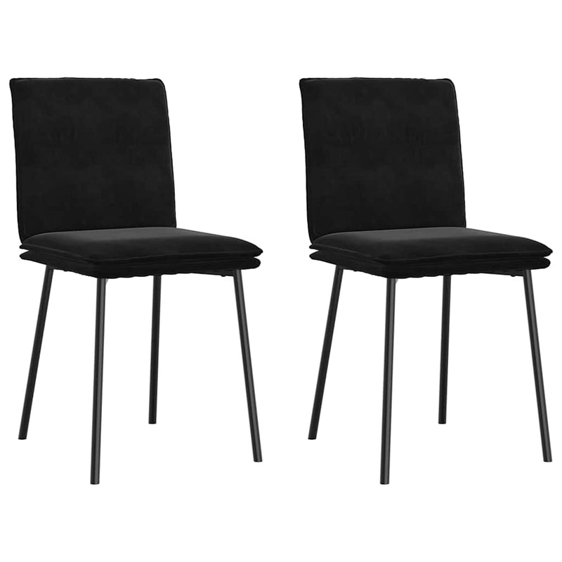 Dining Chairs 2 pcs Black Velvet