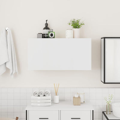 Bathroom Wall Cabinet White 80x25x40 cm Engineered Wood