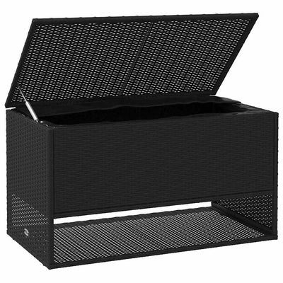 Outdoor Cushion Box Black 100x55x55.5 cm Poly Rattan