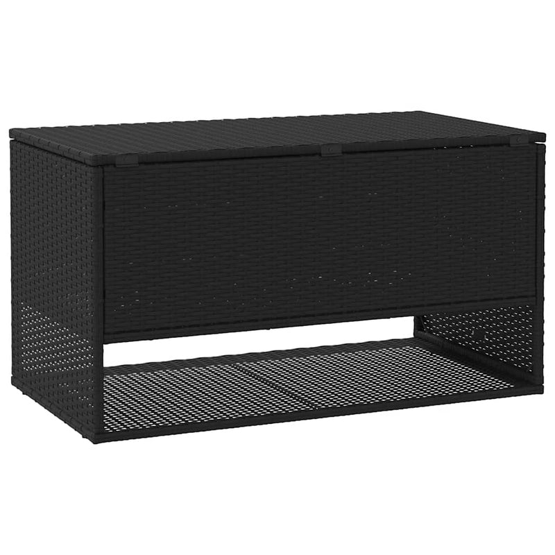 Outdoor Cushion Box Black 100x55x55.5 cm Poly Rattan