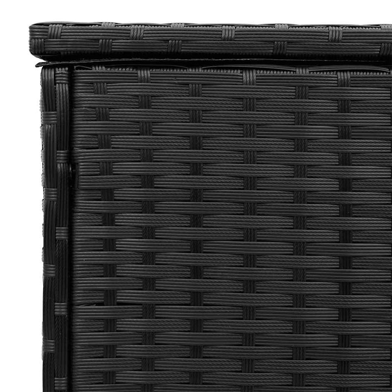 Outdoor Cushion Box Black 100x55x55.5 cm Poly Rattan