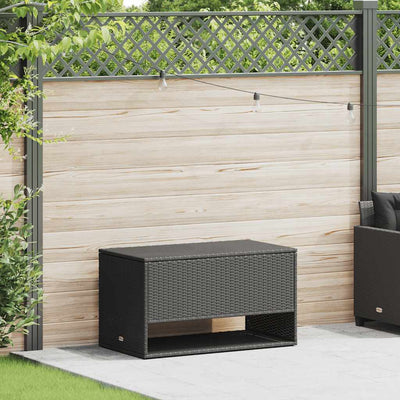 Outdoor Cushion Box Black 100x55x55.5 cm Poly Rattan