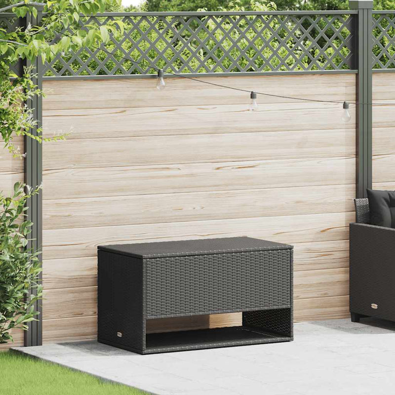 Outdoor Cushion Box Black 100x55x55.5 cm Poly Rattan