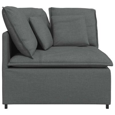 Modular Sofa Corner Module with Cushions Dark Grey 100 cm