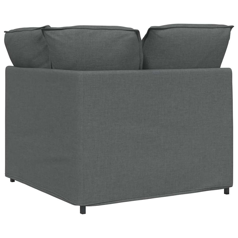 Modular Sofa Corner Module with Cushions Dark Grey 100 cm