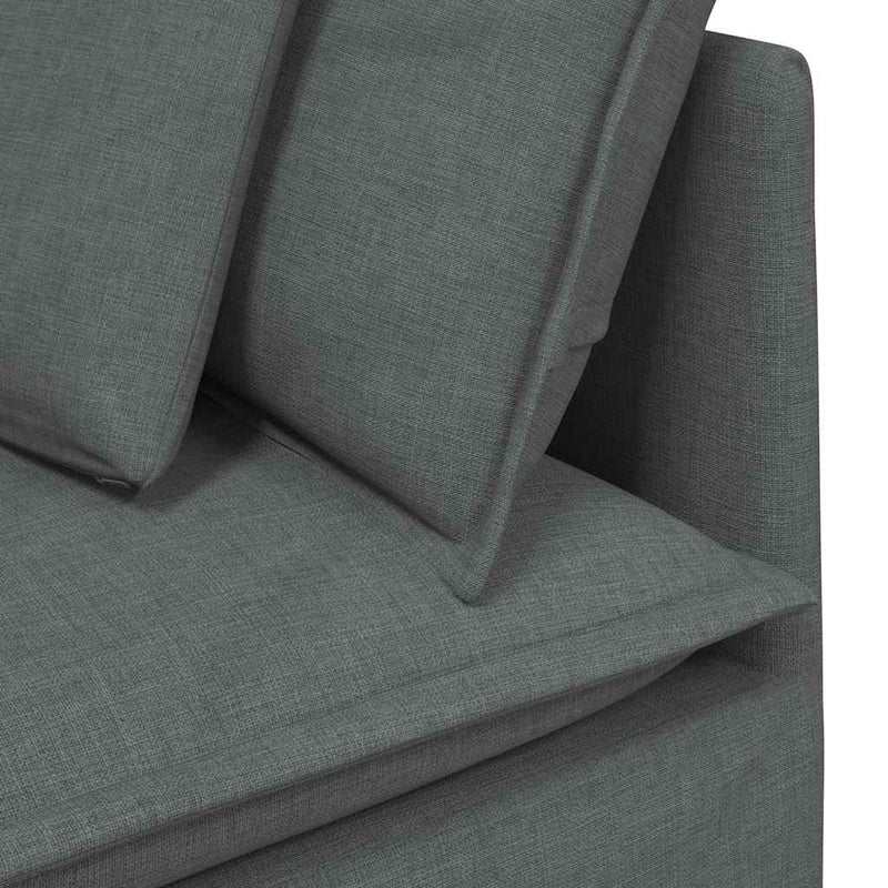 Modular Sofa Corner Module with Cushions Dark Grey 100 cm