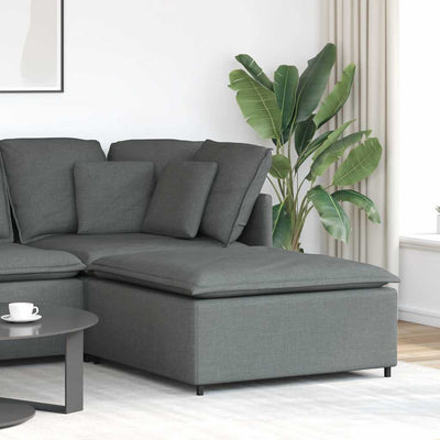 Modular Sofa Footstool Module Dark Grey 100x100x48 cm