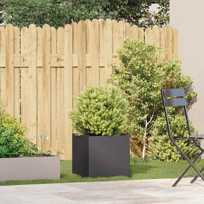 Planter Black 40x40x40 cm Cold-rolled Steel