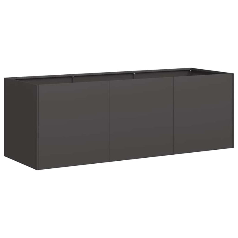 Planter Black 120x40x40 cm Cold-rolled Steel