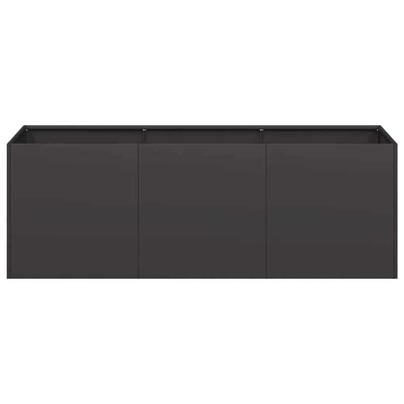 Planter Black 120x40x40 cm Cold-rolled Steel