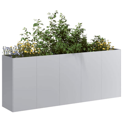 Planter 200x40x80 cm Galvanised Steel