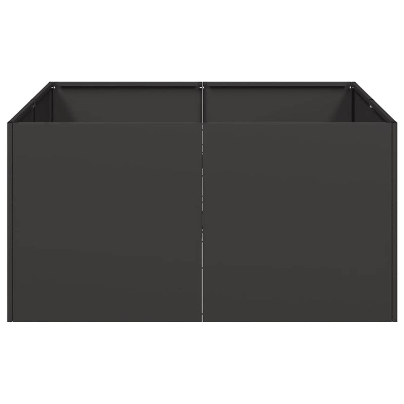 Planter Black 80x80x40 cm Cold-rolled Steel