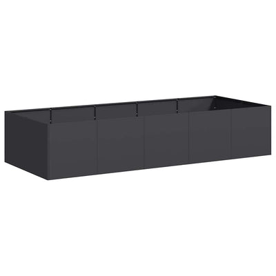 Planter Black 200x80x40 cm Steel