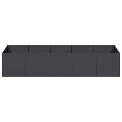 Planter Black 200x80x40 cm Steel