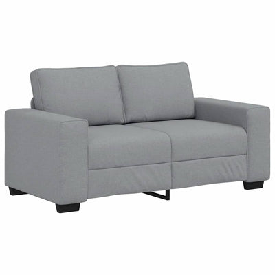 3 Piece Sofa Set with Cushions Light Grey Fabric