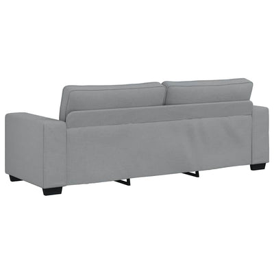 3 Piece Sofa Set with Cushions Light Grey Fabric