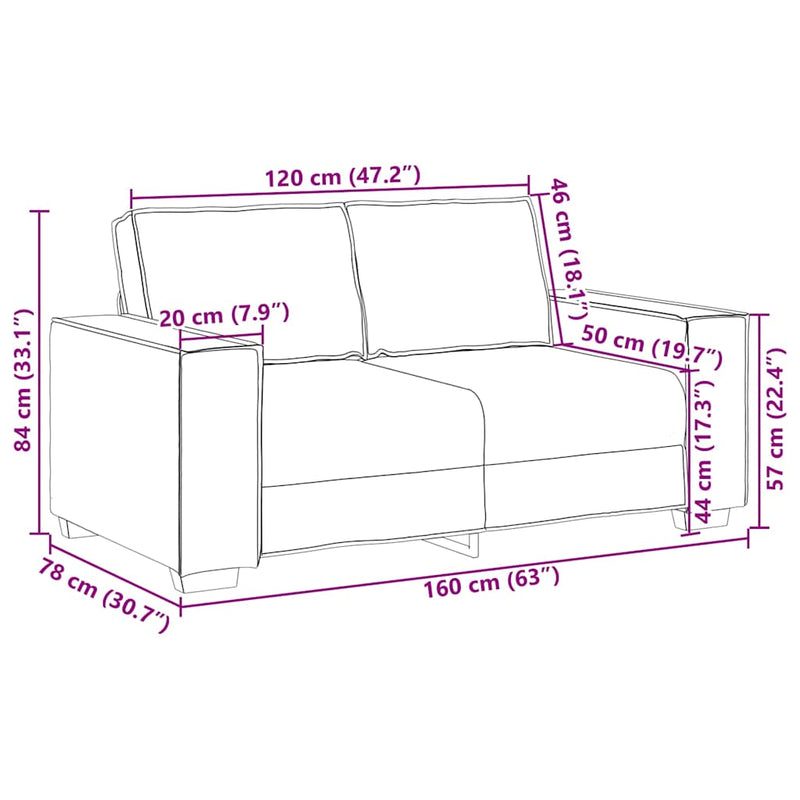 2 Piece Sofa Set with Cushions Light Grey Velvet